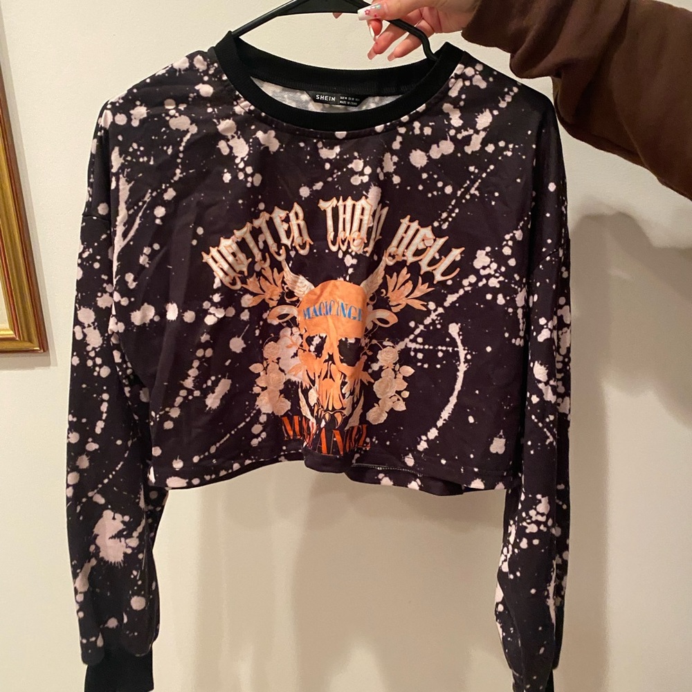 Hotter than Hell cropped long sleeve